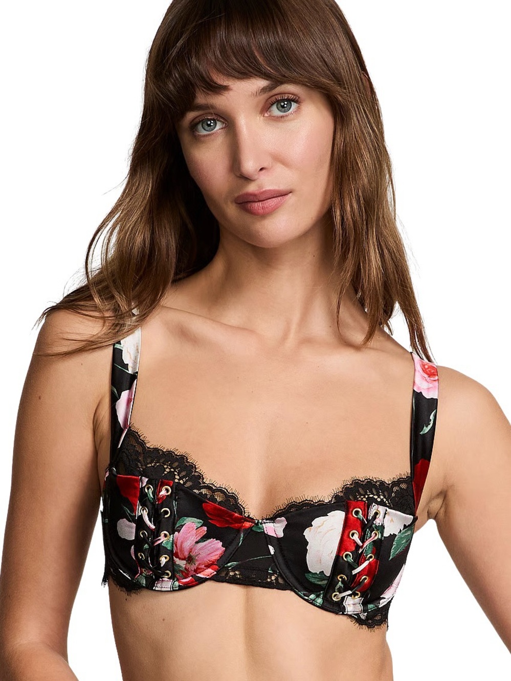 ATELIER x Victoria's Secret 36C Black Roses Balconette Bra